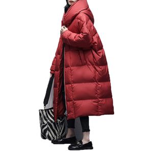 New Winter Women Fashionable Plush Thickened 90 White Duck Down Jacket Loose Size Large Glossy Surface No Wash Coat