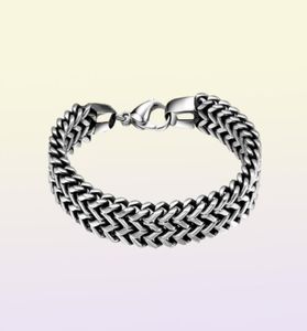 Stainless Steel Bracelets Figaro Chain Link Human Like Punk personality Lobster Bracelet Men039s Birthday Father039s 8497253395803