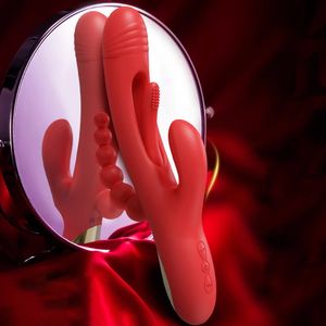 Klopfen flattern Kaninchenvibrator für Frauen Brustwarzen Klitoris Stimulator Vaginal G Spot vibrieren weiblicher Masturbator Erwachsener Sexspielzeug 240129