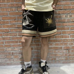 Летние модные мужские дизайнерские шорты Шорты-карго с вышивкой от солнца Быстросохнущие пляжные брюки с принтом Азиатский размер S-XL