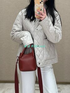 Womens Jackets Winter loro Rhombic Quilted Casual Cotton-padded Jacket Coats piana