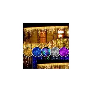 LED -strängar 110V/220V gardinljus 10x5m 10x 5x4m 8x0,65m 4x4m Fairy Festival El Wedding Party Lights Christmas Backgroud Drop Deli DH2YI