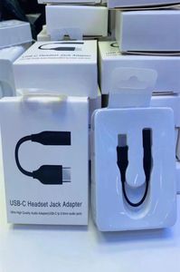 Typ-C USB-C MANA till 3,5 mm hörlurkabeladapter Aux o Kvinnuttag för Samsung Note 10 20 Plus S10 S20 S21 med detaljhandelspaket5705351