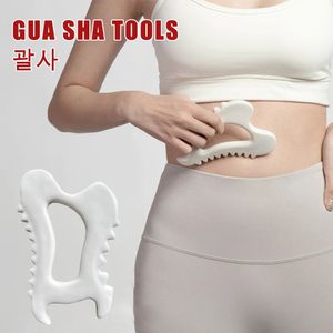 Gua Sha Tools Guasha Face Massagers Placa raspadora de cerâmica para elevador mais fino reduz o inchaço escultura corporal 240118