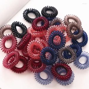 Hair Accessories 10PC/lot 3cm Small Ropes Girls Transparent Color Elastic Bands Kid Ponytail Holder Tie Gum