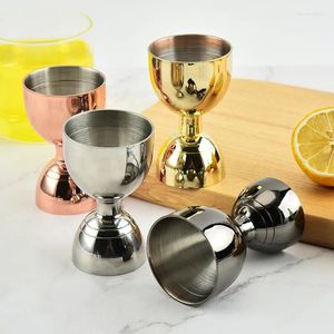 Mätverktyg Dubbel cocktail jigger rostfritt stål S Glass Cup Vintage 1 oz/ 2 oz för bartending Vacker cockt
