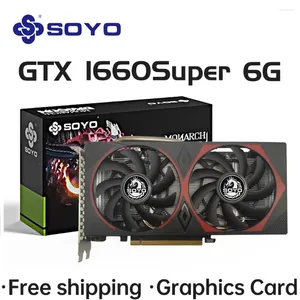 グラフィックカードSoyo Gaming nvidia Geforce GTX 1660 Super 6GB GDDR6 192ビットデスクトップGPUビデオカード用PC用