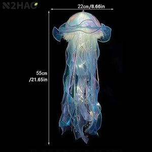 Night Lights 1Pc Colorful Jellyfish Lamp Portable Flower Lamp Girl Room Atmosphere Decoration Lamp Night Lamp Home Decoration Gifts YQ240207