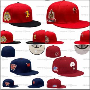 2024 Bonés de beisebol masculino totalmente fechados SD Letter Ed Marrom Cor Osso New Chicago Angeles Remendado 60 Cores Misturadas Chapéus Esportivos World Series Atlanta Navy Fe7-05