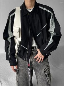 Männer Jacken Vintage Y2K Patchwork Baseball Mäntel Streetwear Männer Jacke Männliche Hip Hop Kleidung Frühling Herbst Top Bomber Racing Oberbekleidung