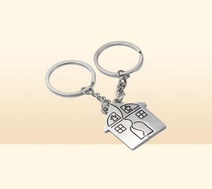 200PairSlot Fast Par Gift Romantic House Keychain Personlig Keyring Valentine039S Day Love Key Chain Rings FOB9419559