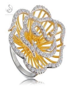 Shunxunze hipérbole 925 jóias de prata esterlina encantos do vintage moda feminina noivado anéis de casamento branco zircônia cúbica s3792 8824019