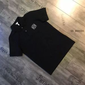 2024 ricamato Luo Yicai Luo puro cotone a maniche corte T-shirt estiva unisex bavero casual colletto in piedi Polo