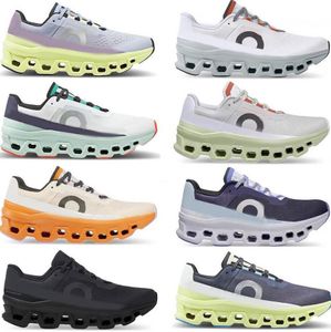 Kvinnor Running Shoes Platform Sports Zapatos Monsters Cloud Mesh Lace Up Black White Orange Outdoor Trainers For Men Sneakers