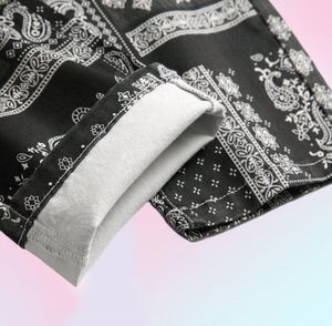 Men039S 청바지 남성 Paisley Bandanna 인쇄 패션 3D 디지털 페인트 스트레치 데님 바지 슬림 한 스트레이트 블랙 바지 4235533