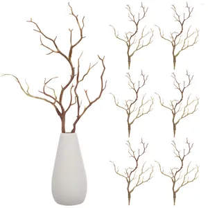 Decorative Flowers 6 Pcs Simulated Dry Branches For Vase Sticks Faux Dried Stems Antlers And Artificial Plastic Decor