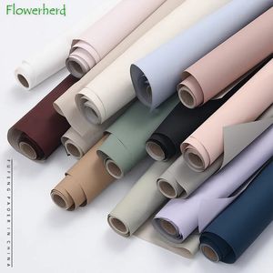 Peach Skin Roll Craft Paper 52cm x 6y Two-Color Waterproof Flower Bouquet Wrapping Paper Handmade DIY Florist Kraft Tissue Paper 240122