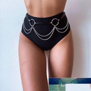 Belly Chains Leather Body Harness Chain Belt Sexiga kvinnliga remmar Rave midja smycken Fashion Accessory Factory Price Expert Desig Dhbhn