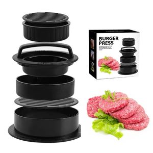 Hemkökverktygshandbok Hamburger Meat Press Maker Rice Ball Mold Sats Nonstick Lätt att använda två storlekar Meatloaf Making Mold Set 240125