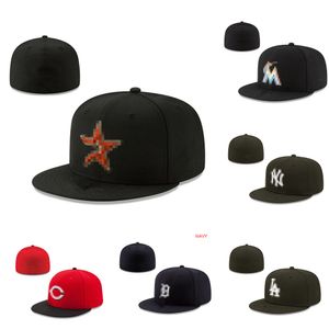 جميع فريق Team More Casquette Baseball Hats مجهزة Hat Stitch Heart Prope Peak Flat for Men Logo Logo Outdoor Sports Size 7-8