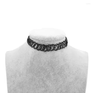 Link bransoletki 100 szt. Urocze dziewczyny gotyckie tatuaż naszyjnik Choker Kobiety punkowy stretch chocker żeńska biżuteria