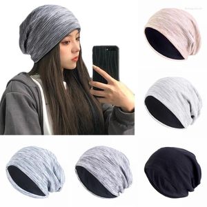 Berets Women Men Thick Beanies Hats Slouchy Baggy Cap Hair Loss Chemo Turban Headwrap Unisex Adult Headwear