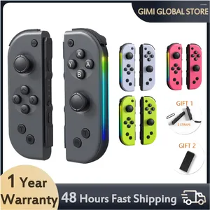 وحدات التحكم في اللعبة Joypad Switch وحدة تحكم الجانبية اللامعة Joy Cons L/R متوافقة مع Lite/OLED/Switch Nintend Joycon مع الاستيقاظ