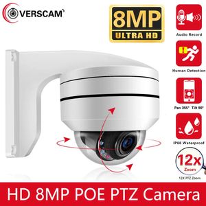 4K 8MP Açık IP66 PTZ Dome IP Kamera POE 5MP 10X Optik Zoom Hareket Algılama Gece Görme Ses CCTV Güvenlik Kamerası P2P 240126