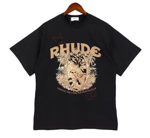 lyx varumärke Rhude t-shirt mode tshirt herrar kvinnors Sesigner t skjortor män avslappnad kort ärm högkvalitativ mens tees tees us siize s-2xl