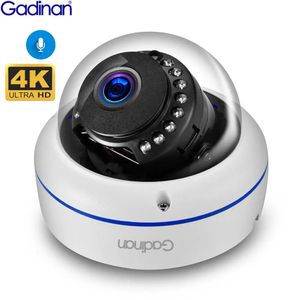 Gadinan 4K 8MP Dome Açık POE IP Kamera Mikrofon Ses CCTV 5MP 4MP Ev Güvenlik Kamerası Gece Görme IP66 H.265 240126