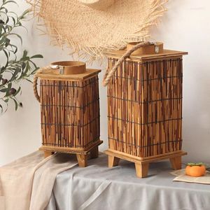 Candle Holders Unique Wooden House Antique Ideas Tall Lantern Aesthetic Garden Porta Candele Furniture