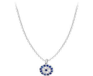 Delicate collane in argento sterling S925 con pietra zircone femminile Collana con pendente a catena clavicola occhio azzurro turco Accessori donna Jew5590239