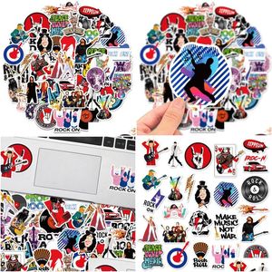 Car Stickers 50Pcs/Lot Retro Rock Band Music Punk Iti Guitar Skateboard Laptop Lage Motorcycle Diy Decal Drop Delivery Mobiles Motor Dhlju