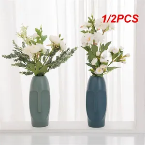 Vases 1/2PCS Modern Flower Vase Nordic Style Plastic Pot Basket Home Living Room Decoration Ornament Arrangement