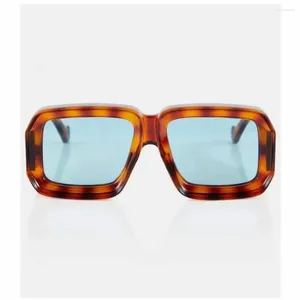 Güneş Gözlüğü Lüks Moda Trend Vintage LW40080U Geniş Katı Asetat Çerçeve TAC lens Retro Square Tasarım Kadın 3a En Kalite