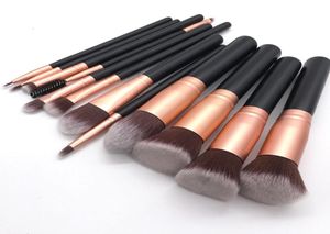 Conjunto de pincéis de maquiagem de madeira de alta qualidade, 12 peças, pó, blush, rosto, lábios, sombra, sobrancelha, delineador, cílios, pincel de maquiagem be4825773