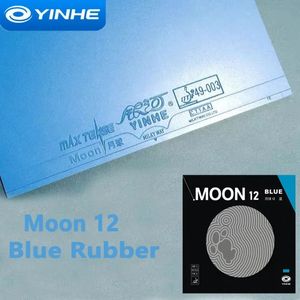 Original Yinhe Moon 12 Blue Table Tennis Rubber Galaxy Pipsin Ping Pong Astringent Sponge For Backhand 240122