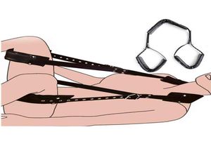 Pu deri sünger bdsm esaret kısıtlamaları açık bacak yetişkin SM oyunu kısıtlama halatları kadın oyuncaklar için seks salıncak