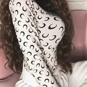 Tasarımcı Giysileri Kadınlar Tshirt Marine Serre Moon Woman Skims Tshirts Kadınsı Seksi Ay Baskı Üst Baskılı Kadınlar Uzun Kollu Grafik Güneş Koruyucu Buz İpek Astar