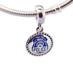 Police Charms Beads S925 Srebrne dopasowanie do DIY Jewellery Branslet Eng79116954 H87380163