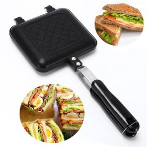 Pans Sandwich Maker Aluminum Alloy Double Sided Frying Pan Non-stick Flip Grill Easy Clean For Breakfast Pancakes Toast Omelets
