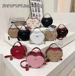 C Desinger Coração Bolsa Mini Bolsa de Ombro Bonito Mulheres Coabag Bolsa Vintage Nublado Tote Couro Moda Rosa Crossbody