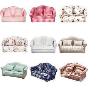 1 12 Mini Cute Dolls Sofa Pillows Set Simulation Dollhouse Furniture Toys Miniature Doll House Accessories Children Toys Gift 240202