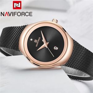 Naviforce Women Watch Business Quartz Lady Stainless Steel Top Brand Luxury Waterfof Female Female Wristwatch Girls Clock 5004 240202