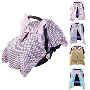 Baby Car Seat Cover Fashion Blanket for born Baby Boys Girls Seat Sunshade Stroller Cover Multi-use Blanket Cover 240119