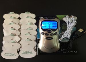Cuidados de saúde elétrica dezenas acupuntura massageador de corpo inteiro máquina de terapia digital 12 almofadas para costas pescoço pé amy perna 8144335