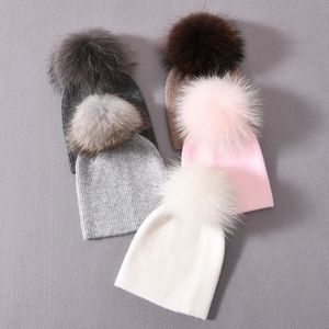 Jaxmonoy gündelik Beanies çocuklar bebek çocuklar sıcak kaşmir örme kış şapka moda düz renkli çizgili bere şapka unisex 240122