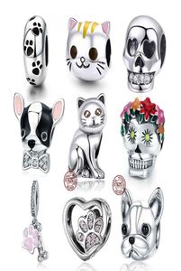 100 925 Sterling Silver Dog s Story Poodle Puppy French Bulldog Beads Charm Fit Charms Silver 925 Original Bracelet1976150