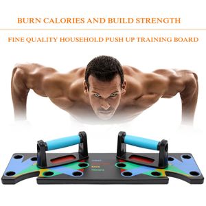 9 i 1 Push Up Rack Board Comprehensive Fitness Pushup Stands Pushups Body Building Sport Hem Gymutrustning Män kvinnor 240127