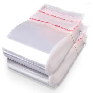 Storage Bags 100pcs Small Transparent Plastic Reclosable Self-adhesive Food Bag Pet Shoe Vacuum Poly Clear